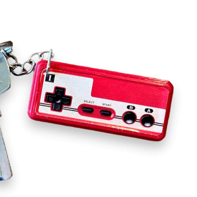 Famicom/Family Joystick Keychain - 3D Printed Miniature Keyring