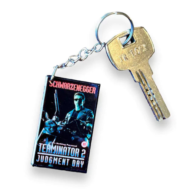 VHS Terminator II Keychain - 3D Printed Miniature