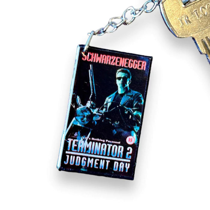 VHS Terminator II Keychain - 3D Printed Miniature