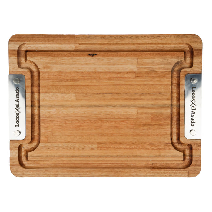 Locos x El Asado Medium Serving Board – Premium Eucalyptus Wood, Laser Engraved, Easy-to-Clean Groove, 47x35x3 cm, Official License