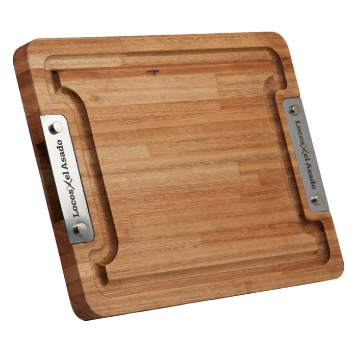 Locos x El Asado Medium Serving Board – Premium Eucalyptus Wood, Laser Engraved, Easy-to-Clean Groove, 47x35x3 cm, Official License