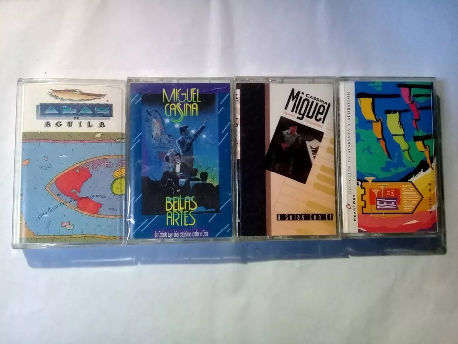 Lote de Cassettes Lot of Alas de Águila Cassettes, Miguel Cassina & King of the Nations from the 90's (4 count)