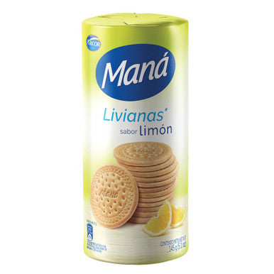 Maná Livianas Galletas Dulces Delgadas Sabor Limón Sabor Limón, 145 g / 5.1 oz (paquete de 3)