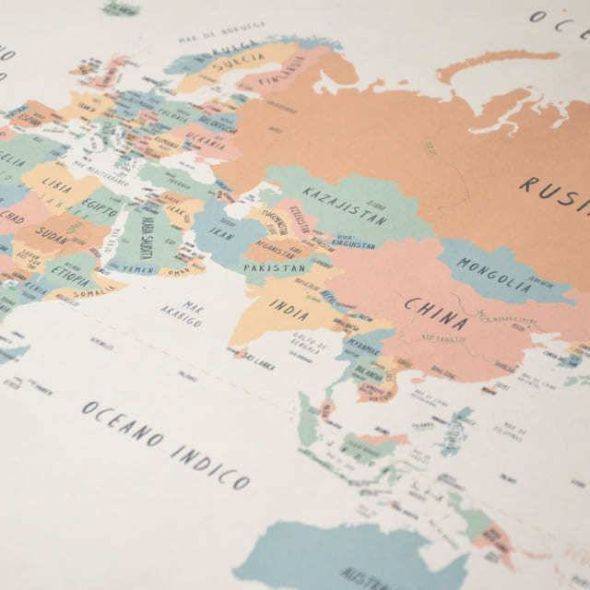 Mapamundi SXXI Vintage - 21st Century Vintage World Map - Illustrations by Mapoteca, 85 cm x 65 cm / 33.46" x 25.59"