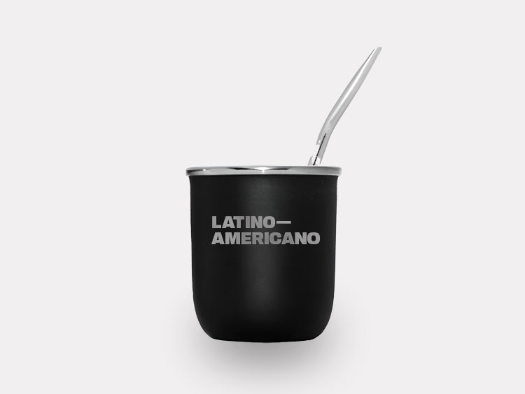 Malba | Latino Americano Mate - Metallic Finish with Included Straw for Traditional Experience