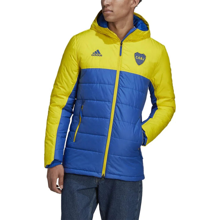 Jaqueta de inverno masculina Boca Juniors com isolamento térmico Casaco Campera Invierno Boca Jrs da Adidas 