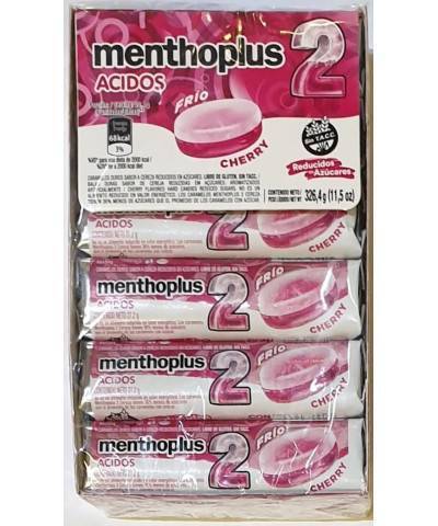 Menthoplus 2 Ácidos Frío Cereza Cold Acids Cherry Lyptus Hard Candy , 27.2 g / 0.95 oz ea (box of 12)