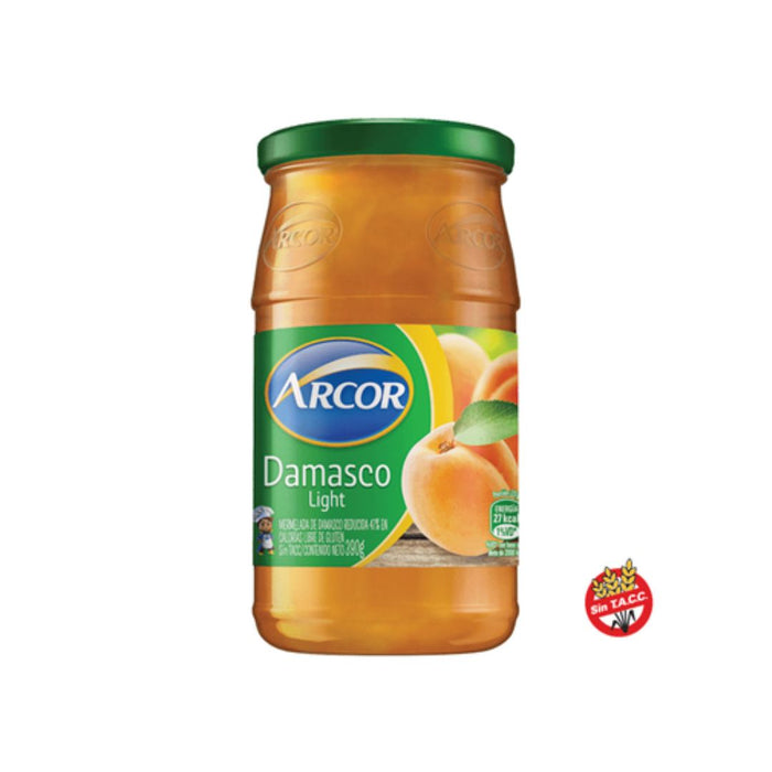 Arcor Mermelada de Damasco Light Damascus Marmalde Reduced Calories Jam, 390 g / 13.7 oz