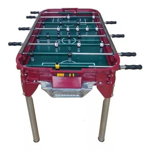 Estadio Retro Foosball Table - Bordeaux Color with Aluminum Players and Included Balls
