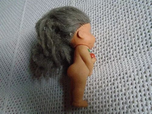 Vintage Collectible Doll - Eva with Little Apple - Antique