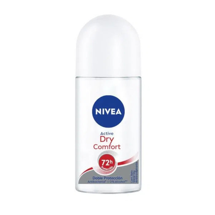 Nivea Unisex Antiperspirant Roll-On Dry Comfort - Long-Lasting Protection, 50 ml / 1.69 oz fl