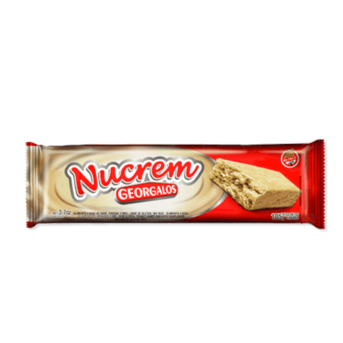 Nucrem Soft Peanut Nougat Soft Candy Bar - Gluten Free, 105 g / 3.7 oz bar (pack of 3)
