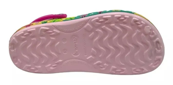 Ojotas Sandalias Seawalk Rubber Flip Flops With Animated Child Design For Childrens, Pink Color