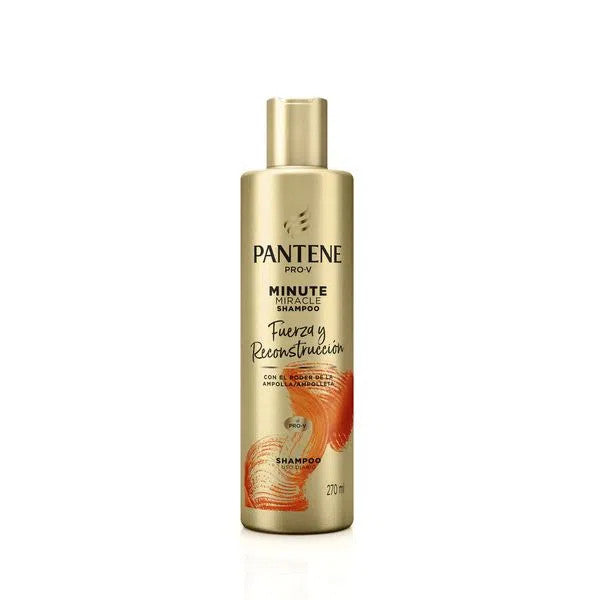 Pantene Shampoo Minute Miracle Fuerza y Reconstruccion, Strength & Reconstruction, Repair  270 ml