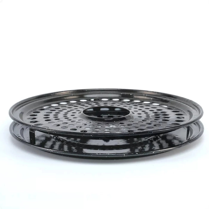 Parrilla Circular Ideal para Asados ​​e Churrasco, Grelha Grande Circular Esmaltada para Fogão, 37,5 cm / 14,76"