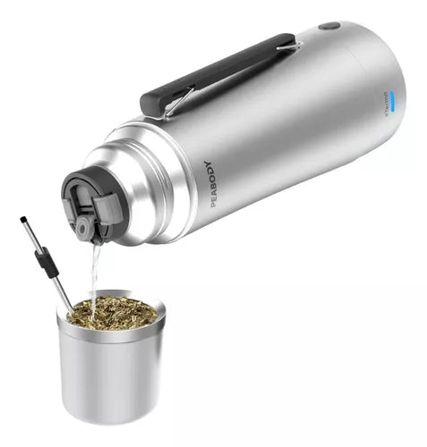 Termolar Mate Thermos 1L - Lead Model with Handle & Pour Spout