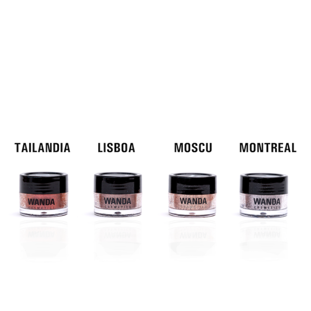 Wanda Nara Cosmetics Perlas Siliconadas Tailandia Siliconized Makeup Shadow Pigments Powder - Burgundy Color