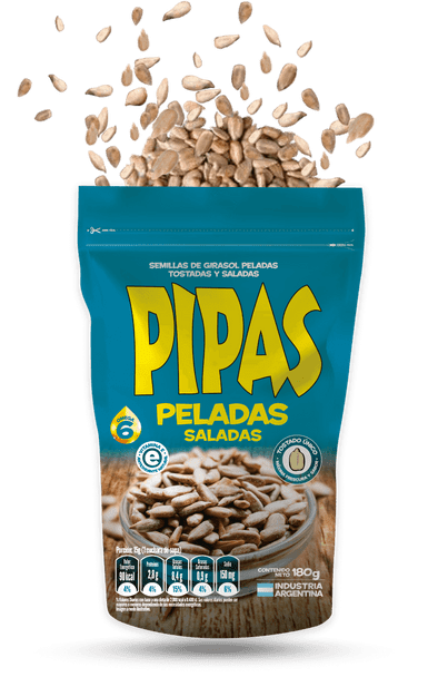Pipas Peladas Salty Toasted Sunflower Seeds Peeled No Shell, 180 g / 6.34 oz