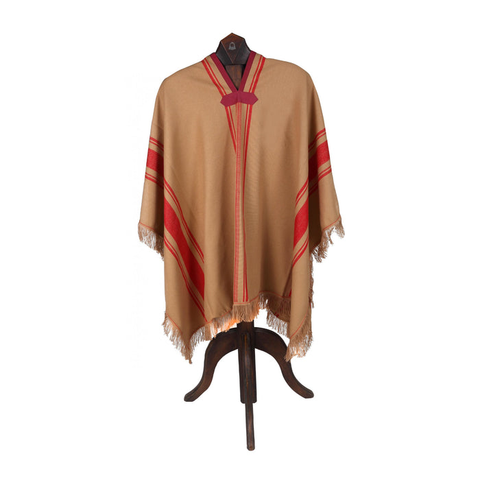 Poncho Tucumano Liviano - Authentic Brown Lightweight Cape for Men and Women