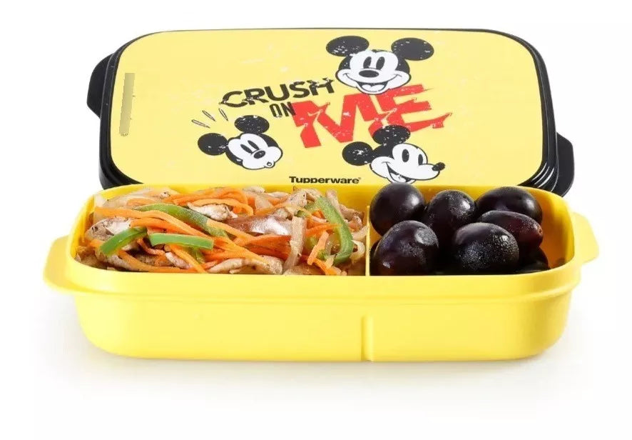 Tupperware Tupper Slim Lunch Box With Micky Mouse Kids Design, 590 ml /  19.95 fl oz