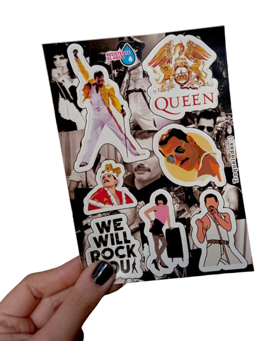 Ameba | Freddie Mercury Tribute: Queen Sticker Board - Waterproof/Heat Resistant - Collectible for Fans!
