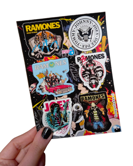 Ameba | Ramones Tribute Sticker Board - Waterproof/Heat Resistant - Collectible Punk Rock Decor for Fans!