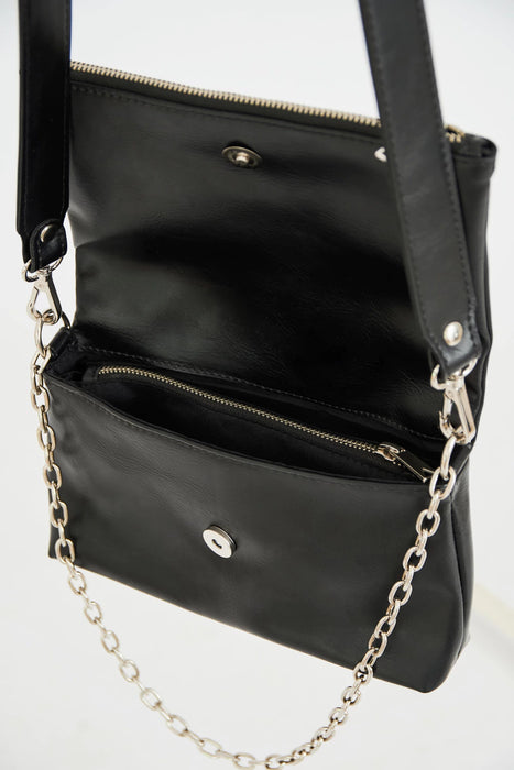 Ruggeri Bags | Bandolera Mini Synthetic Leather Mini Buenos Aires Crossbody Bag with Metallic Closure