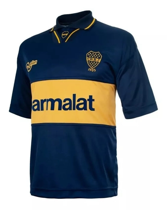 Remera Camiseta Olan T-shirt for Men of Boca Juniors Holder Parmalat, Season 1994 Re-Edition