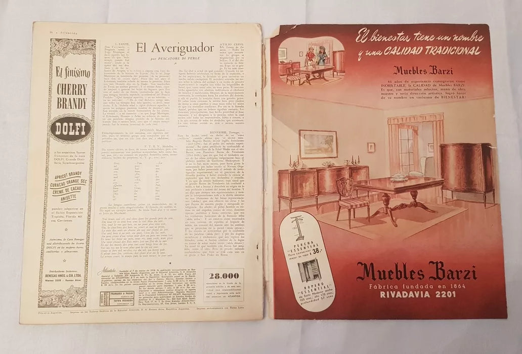 Revista Coleccionable Atlántida Magazine Collectible From The 40s, February 1948