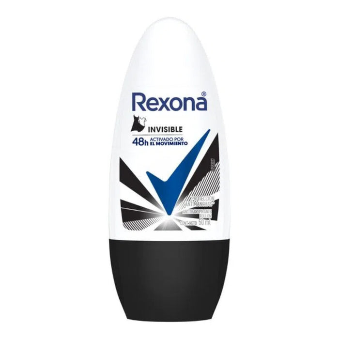 Rexona Women Invisible Roll-On Deodorant Long-Lasting Protection for All-Day Freshness, 50 ml / 1.69 oz fl