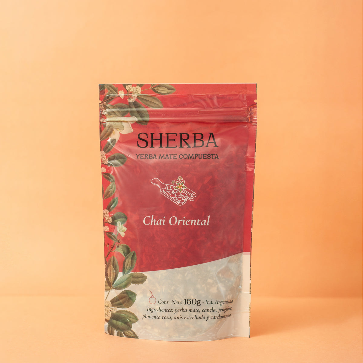 Sherba  Agroecological Yerba Mate Tea Chai Blend with Cinnamon, Ginge —  Latinafy