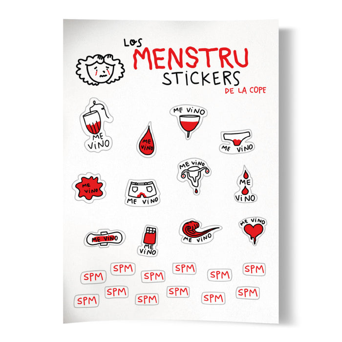 La Cope Menstrustickers: Vinyl Sticker Sheet for Empowered Expression - Unique and Diverse Designs