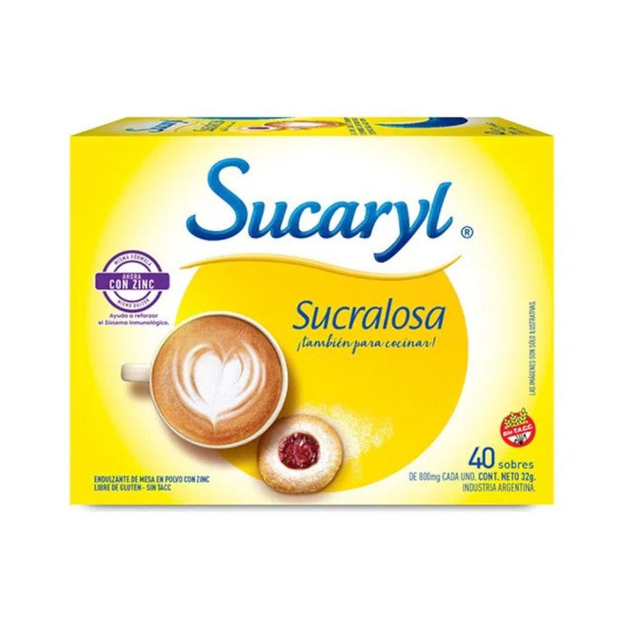 Sucaryl Edulcorante Sucralosa Sucralose Powder Sweetener In Bags with Zinc(box of 40 units)