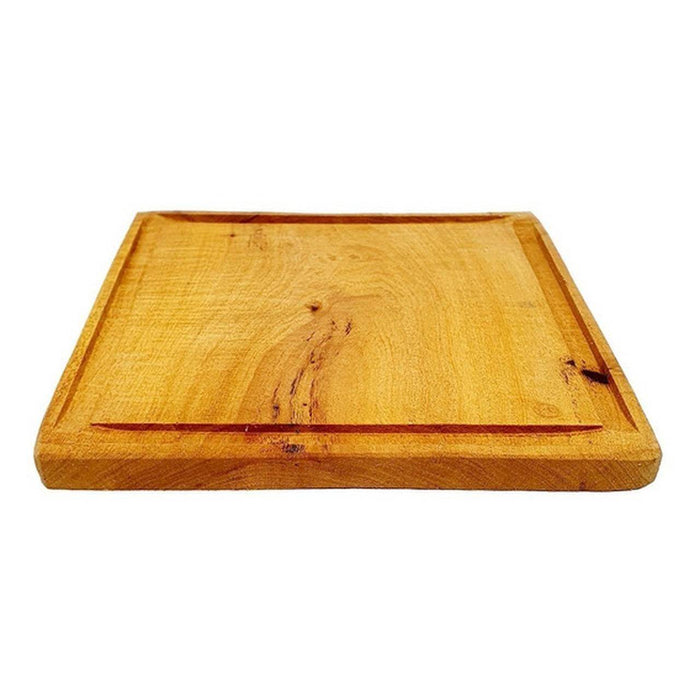 Placa de madeira Plato Cuadrado de Madera Para Parrillada para churrasco e assado 22 cm x 22 cm / 8,66" x 8,66"