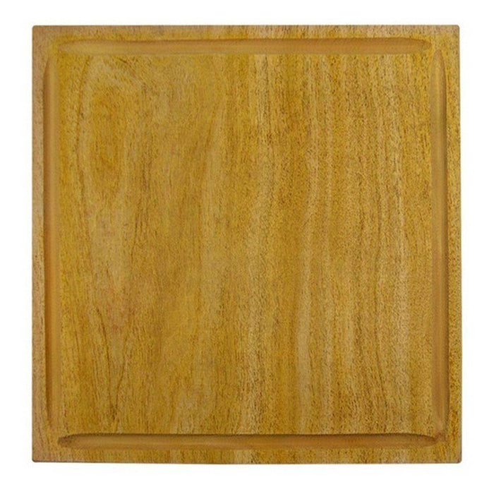 Plato Cuadrado de Madera Para Parrillada Wooden Plate for BBQ & Asado 22 cm x 22 cm / 8.66" x 8.66"