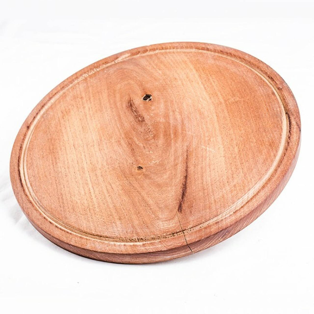 Plato de Madera Wooden Plate for BBQ, 24 cm / 9.44 diameter