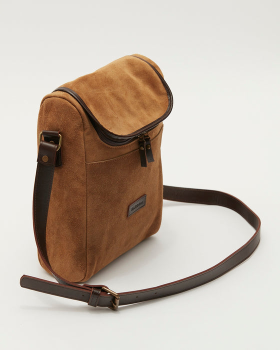 Porta Termo Termera Loreto Thermos Holder in Suede with Zipper and 100% Cow Leather, 31 cm x 25 cm x 11 cm / 12.20" x 9.84" x 4.33"