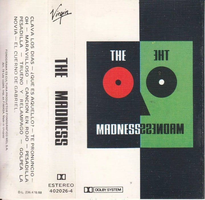 1988 Virgin The Madness Cassette Hecho En Uruguay Títulos Españoles Ska Pop Edicion Rara