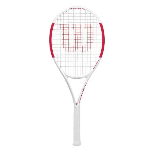 River Plate Wilson Recreational Tennis Racket White & Red Raqueta de Tenis Grip 4 1/4