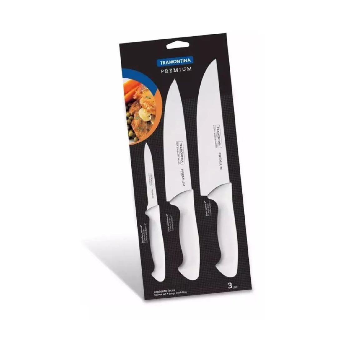 Tramontina Premium Quality Stainless Steel Kitchen Knife Set with