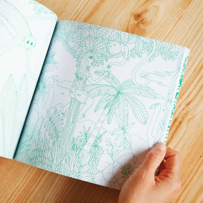 Monoblock | Coloring Book Paradise: Tropic Bliss for Relaxation and Creativity | Spanish