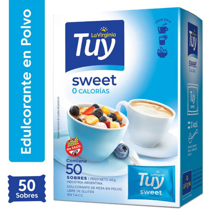 Tuy Edulcorante Sweet Zero Calories Powder Sweetener In Bags (box of 100 units)