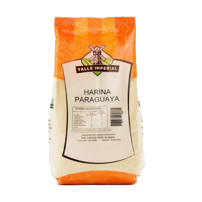 Valle Imperial Paraguayan Flour - Authentic Ingredient for Traditional Paraguayan Recipes, 500 g / 17.63 oz