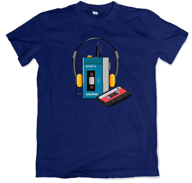 Retro Walkman T-Shirt - Premium 24.1 Combed Cotton - 3.0 Transfer Print