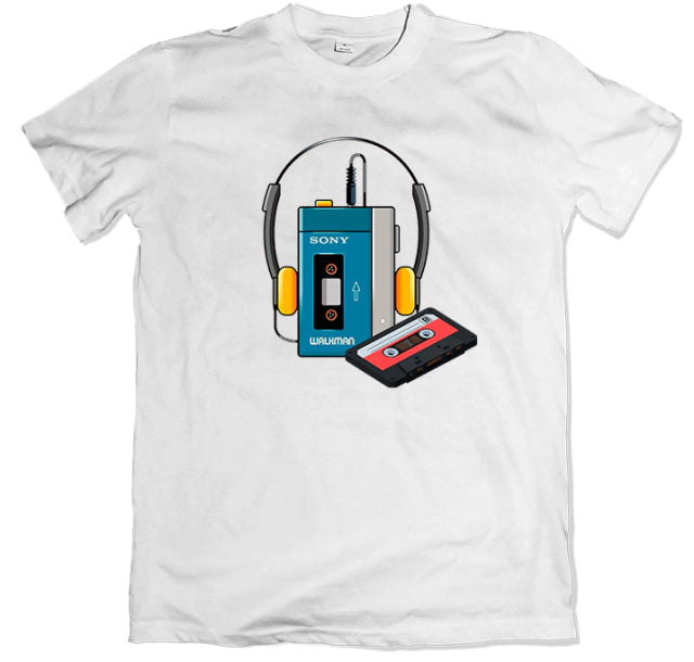 Retro Walkman T-Shirt - Premium 24.1 Combed Cotton - 3.0 Transfer Print