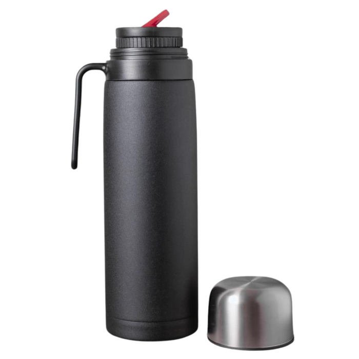 Termo con Pico Cebador 1L Thermos with Half Handle and Cebador Spout - Ideal for Travel and Outdoor Use