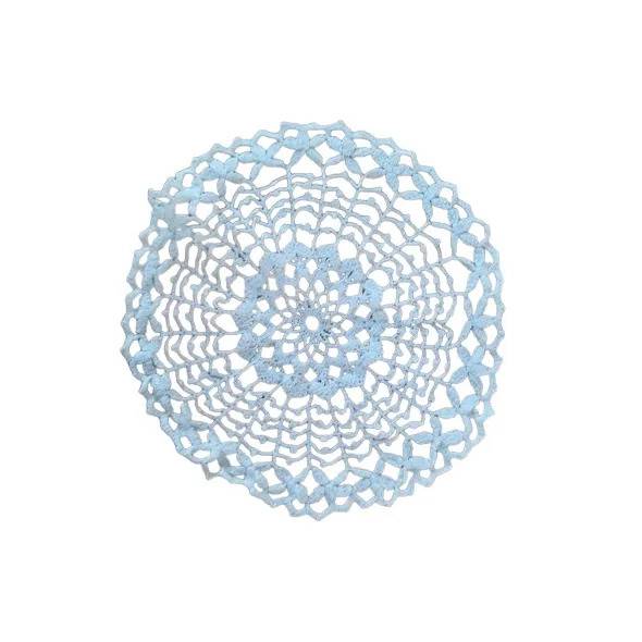 White Handmade Crochet Doilies Cotton Table Mat Carpeta de Crochet Individual, 22 cm x 8.66" diam