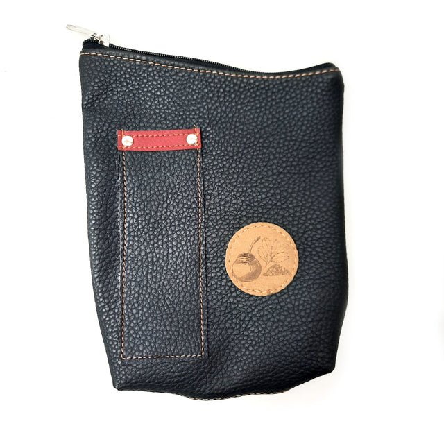 Yerbero Eco Cuero Leather Pocket Bag with Closure For Yerba Mate, 500 g / 1.1 lb approx capacity (Various Colors Available)