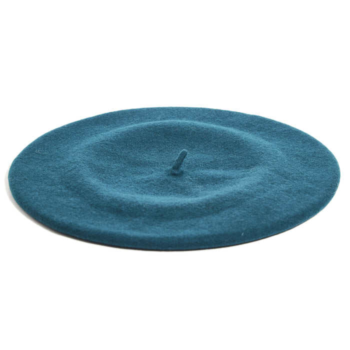 Stylish Tolosa Wool Beret without Binding (Various Colors Available)