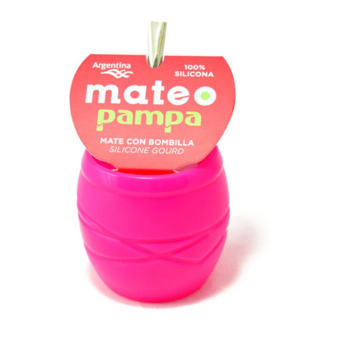 Silicone Pampa Mate Gourd Design exclusivo com Bombilla incluída – Pode ser lavada na lava-louças, fácil de esvaziar da Silicosas (várias cores disponíveis) 